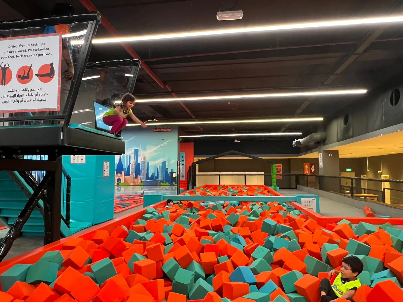 Foam pit fun at Trampo UAE