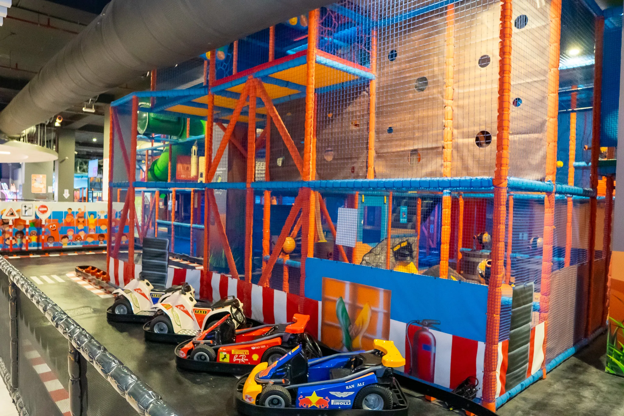 Ball pit area on the ground level