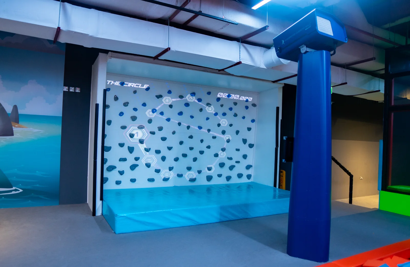 Child climbing on Valo Climb at Trampo Al Ain Mall