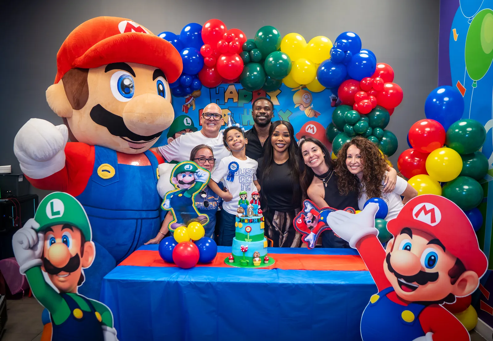 Birthday party scene at Trampo UAE