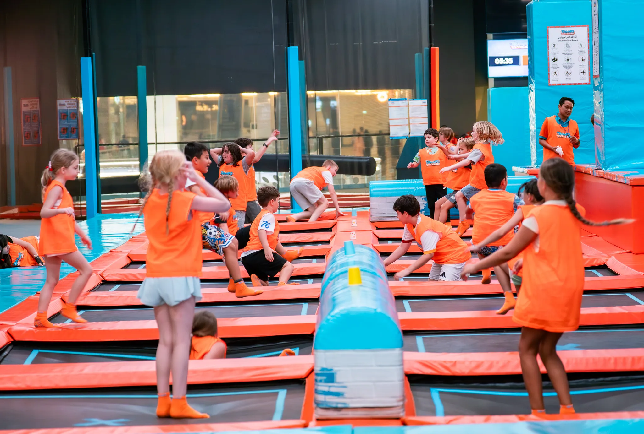 Group trampoline warmup