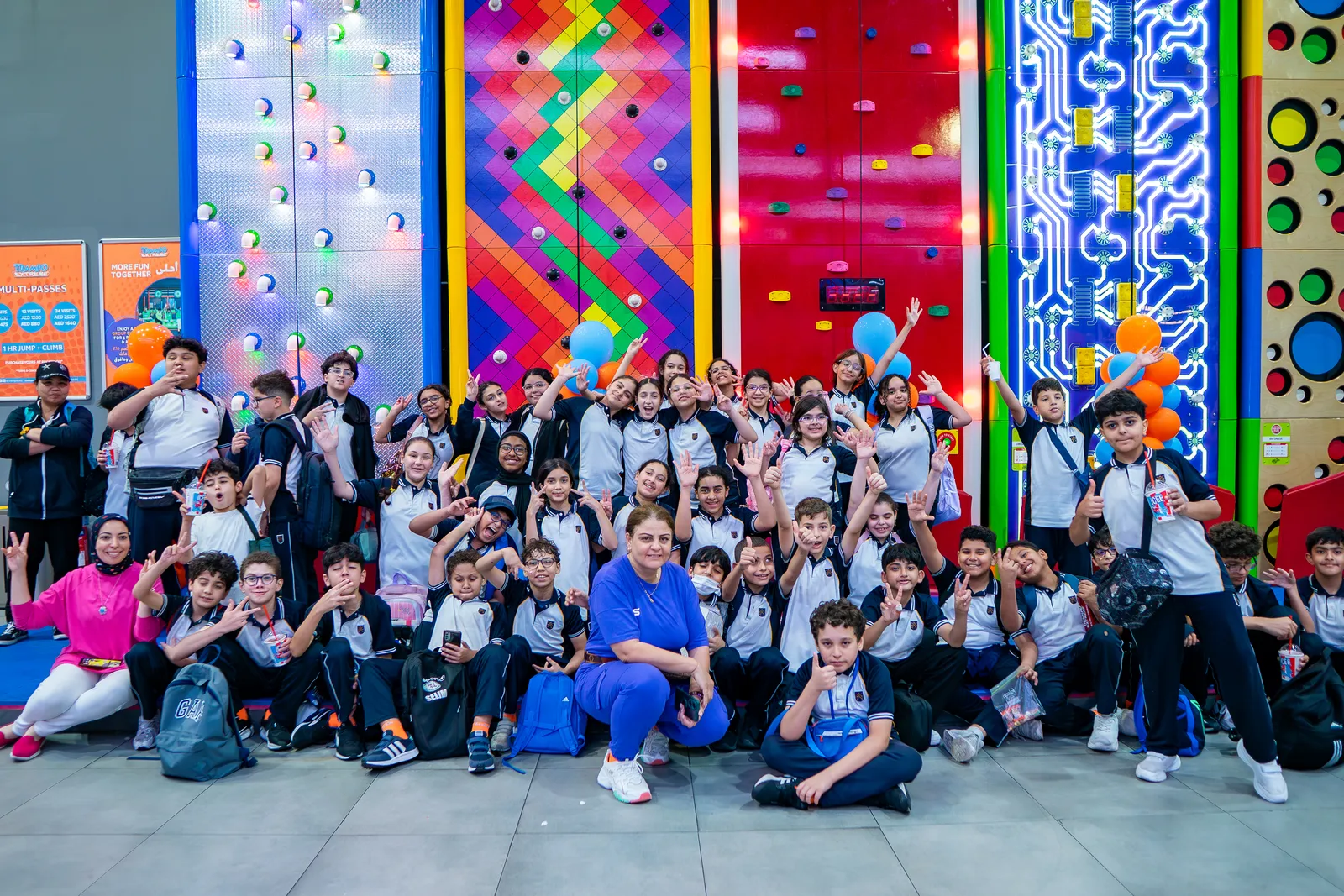 مجموعة مدرسية تزور ترامبو